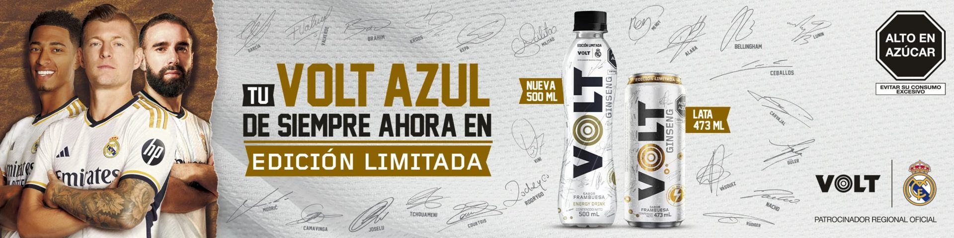 VOLT con las firmas de los jugadores del Real Madrid