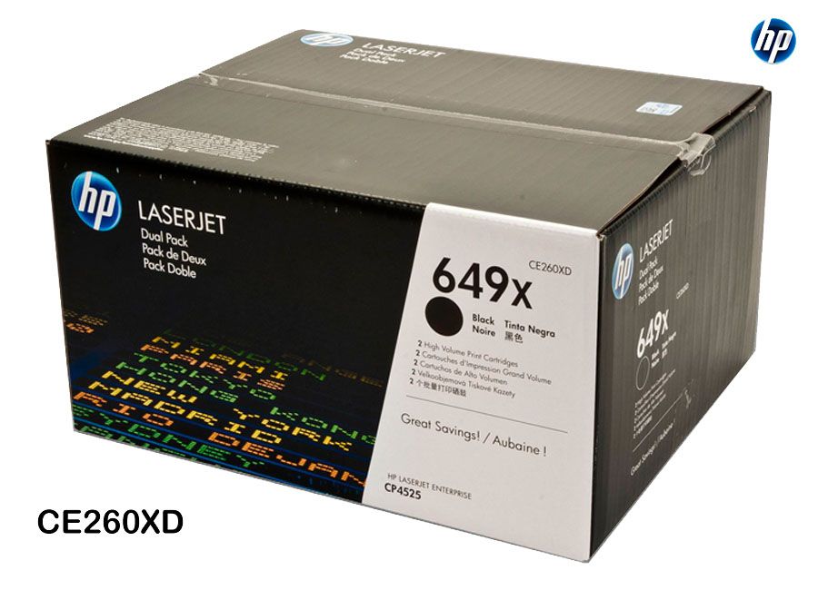Toner HP 649X Dual Pack CE260XD CP4525 Series