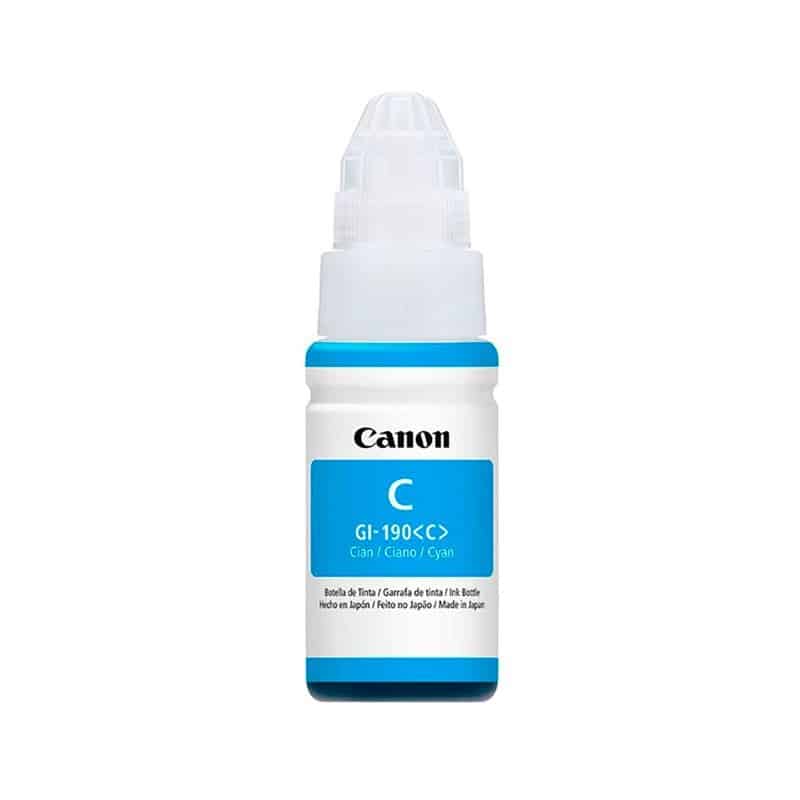 2acdb4e58985c56e1689e60f725e4a1d.jpg Tinta Canon GI-190C Cyan G1100/G2100/G3100 70ML - Imagen 1