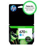 Tinta HP 670XL Cyan CZ118AL Para Deskjet 4615, 4625, 3525, 5525