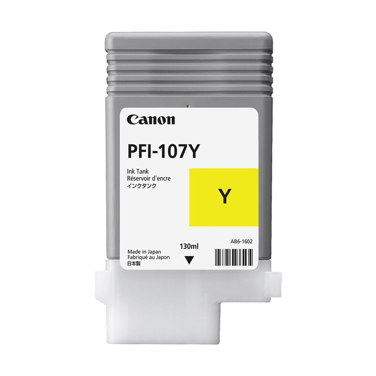 CANON-PFI-107Y-TINTA-AMARILLA.png Tinta Canon PFI-107Y Yellow 130ML - Imagen 1