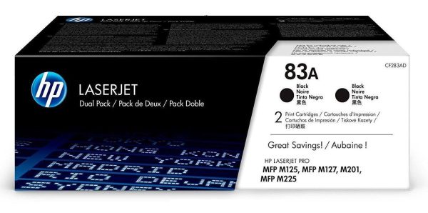 Toner HP 83A Dual Pack CF283AD Para M125, M225 - Imagen 3