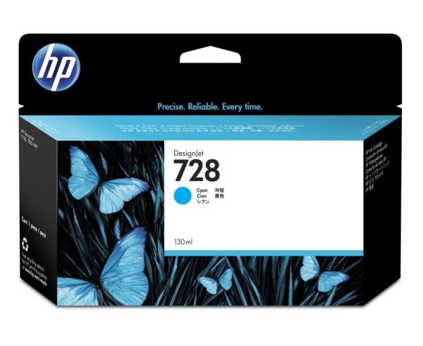 Tinta HP 728 Cyan F9J67A Para DesignJet T730, T830 130ML - Imagen 2