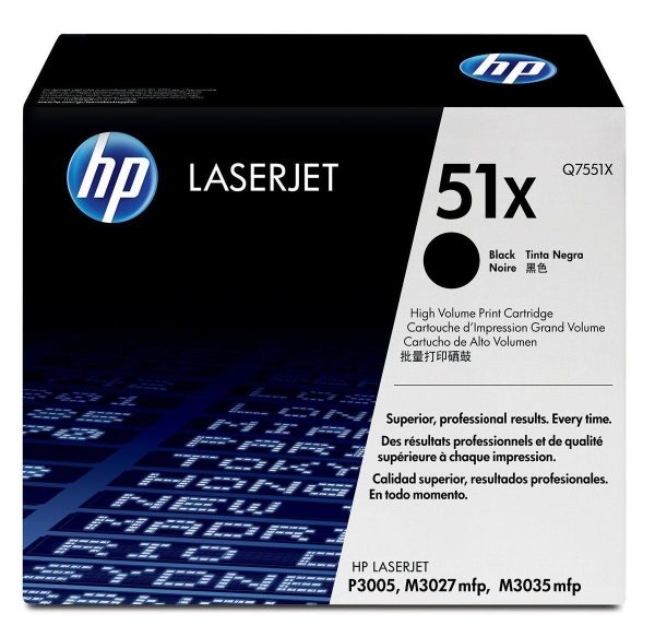 Toner HP 51X Negro Q7551X P3005, M3035, M3027