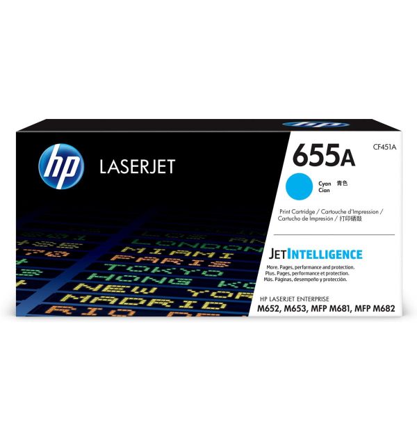 Toner HP 655A Cyan CF451A Para M652, M681