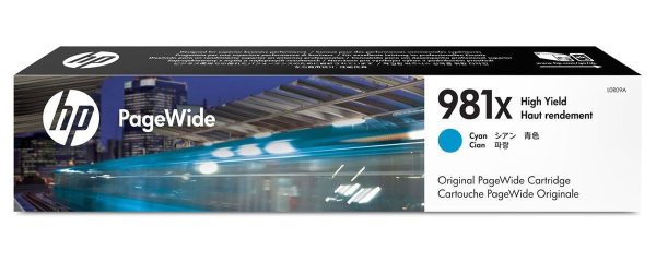 Tinta HP 981X Cyan L0R09A mfp 586dn, 556dn - Imagen 3