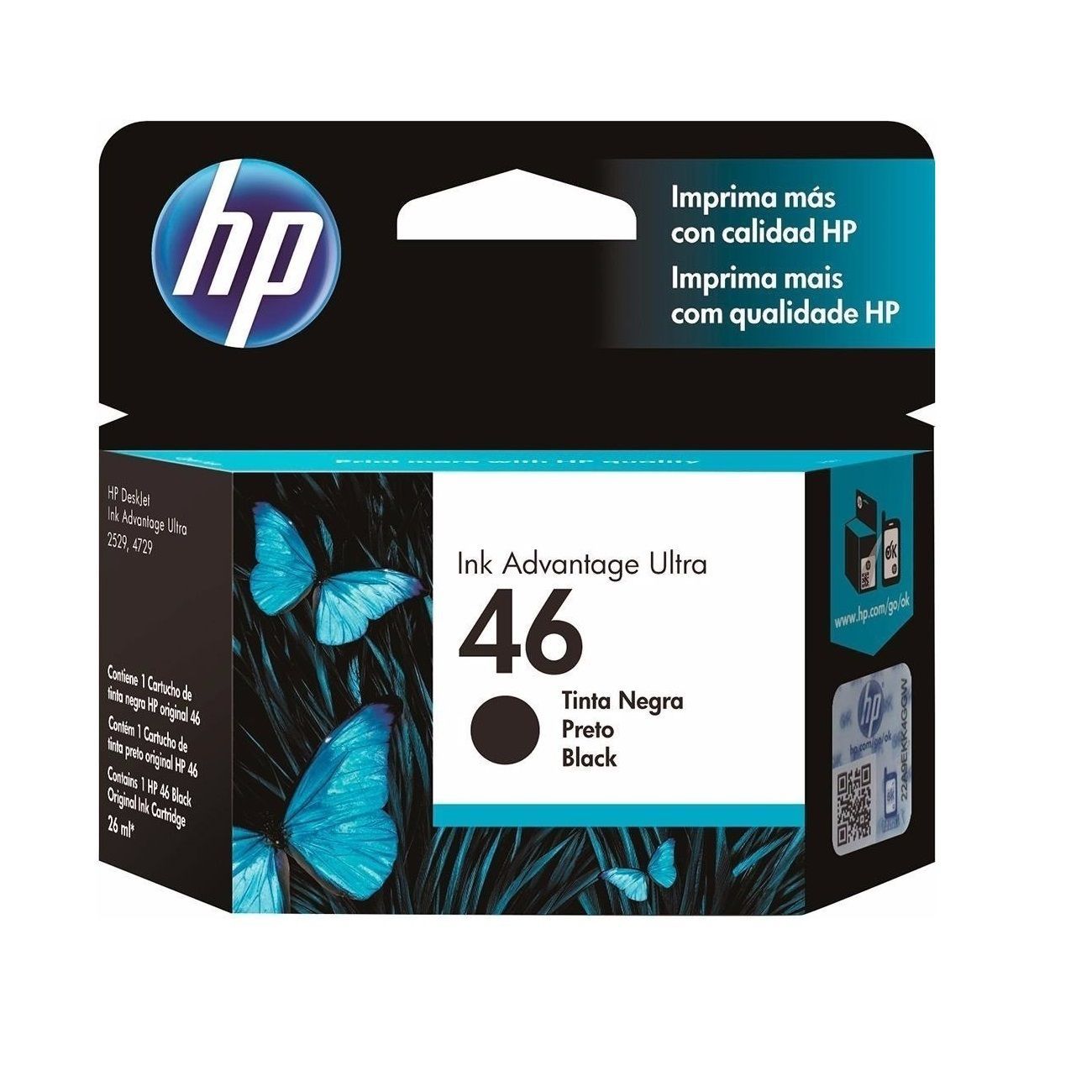 TINTA-HP-CZ637AL-46-NEGRO-1500-PGS.jpg Tinta HP 46 Negro CZ637AL Advantage 5739, 4729 - Imagen 1