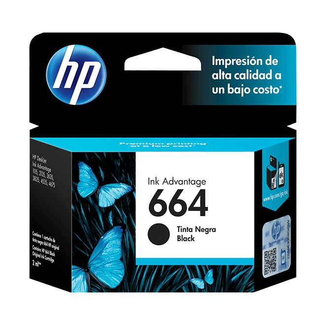 TINTA-HP-F6V29AL-NEGRO.png Tinta HP 664 Black F6V29AL Deskjet 3635, 3787 - Imagen 1