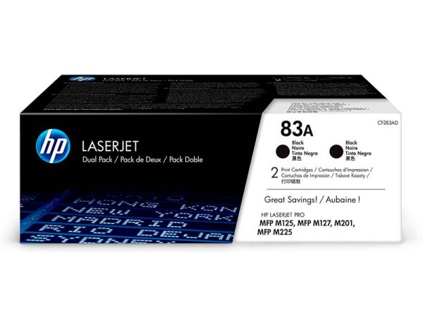 Toner HP 83A Dual Pack CF283AD Para M125, M225 - Imagen 2