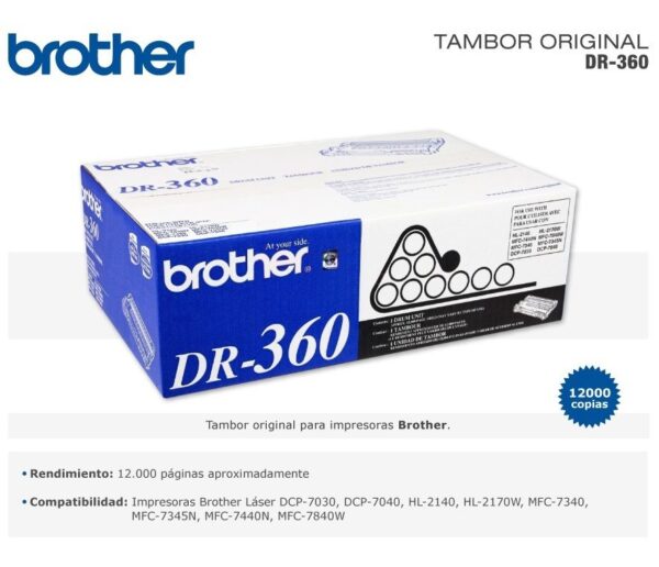 Drum Brother DR-360 Para HL-2140, HL-2170W, MFC-7840W