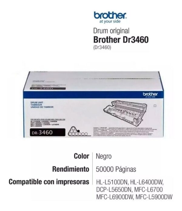 Tambor Brother DR-3460 L5100/L6400/L5650 - Imagen 2