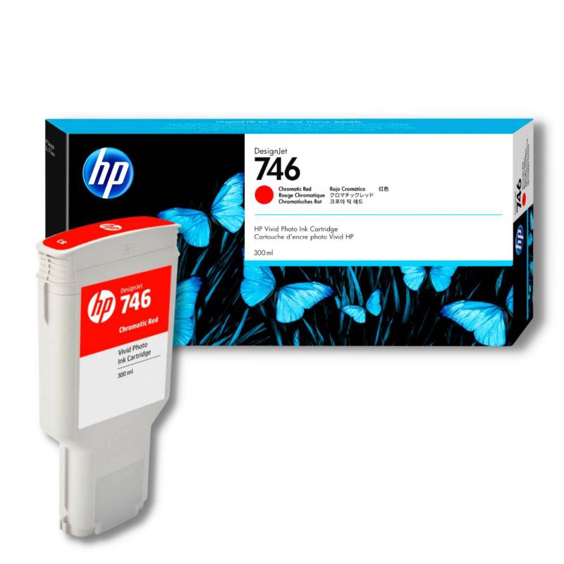 Tinta-HP-746-Rojo-Cromatico-P2V81A.jpg Tinta HP 746 Chromatic Red P2V81A DesignJet Z6, Z9 300ML - Imagen 1