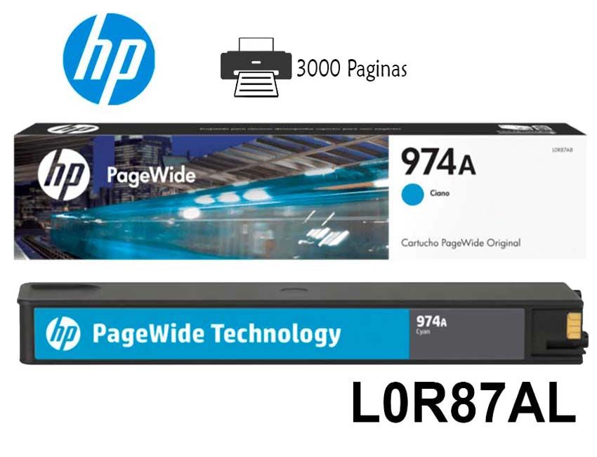 Tinta-HP-974A-Cyan-L0R87AL.jpg Tinta HP 974A Cyan L0R87AL PageWide 577, 477 - Imagen 1