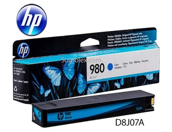 Tinta HP 980 Cyan D8J07A Para X585DN, X555DN