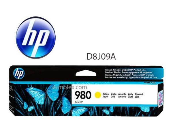 Tinta HP 980 Yellow D8J09A Para X585DN, X555DN