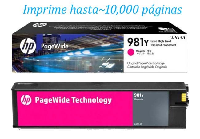 Tinta HP 981Y Magenta L0R14A Tinta HP 981Y Magenta L0R14A mfp 586z, 556xh - Imagen 1