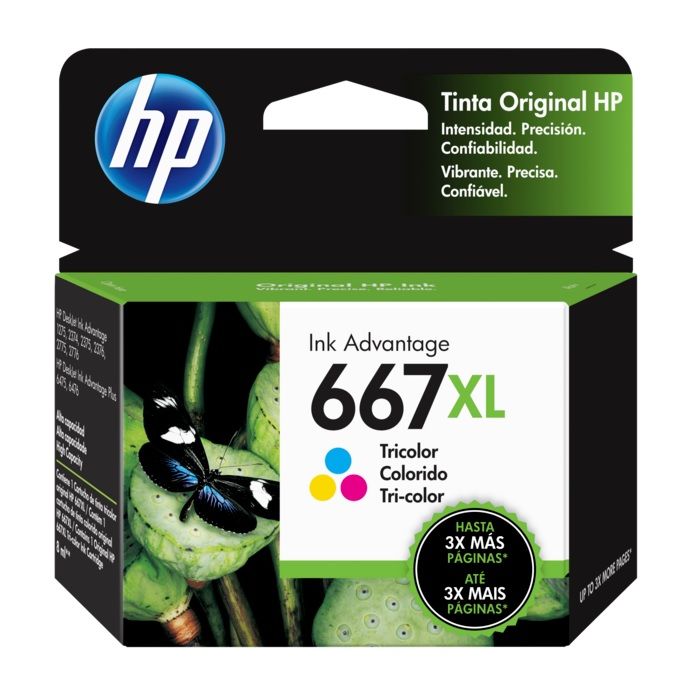 TintaHP667XLColor-3YM80AL.jpg TINTA HP 667XL TRICOLOR 3YM80AL (DJ 2775 / 4175) - Imagen 1