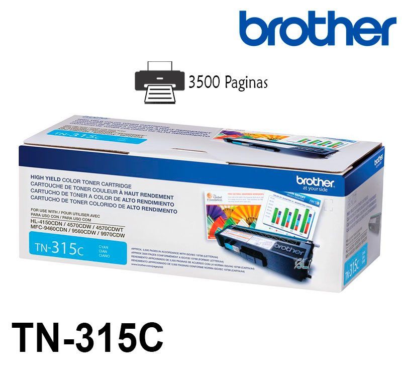 Toner-Brother-TN-315C-Cyan.jpg Toner Brother TN-315C Cyan - Imagen 1