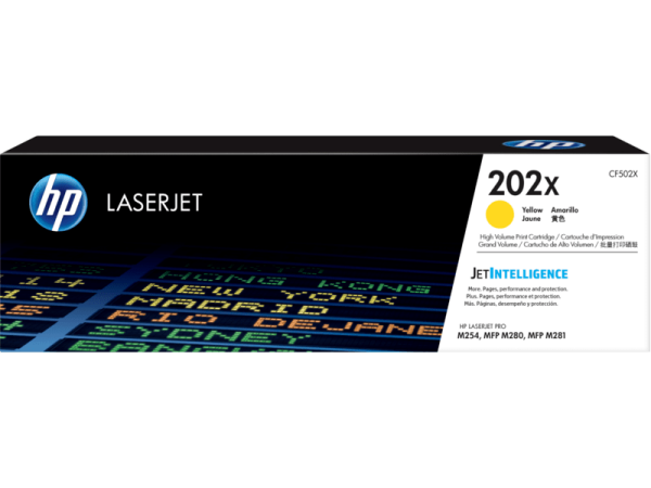 Toner HP 202X Yellow CF502X Para M254, M280, M281 - Imagen 2