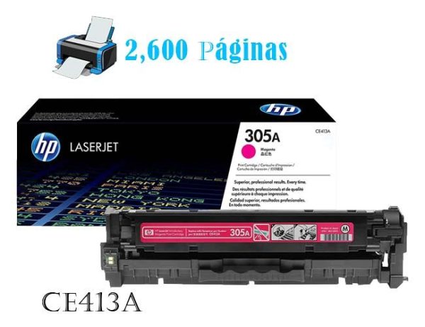 Toner HP 305A Magenta CE413A Para M475, M451,
