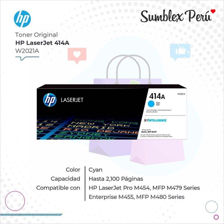 Toner HP 414A Cyan W2021A