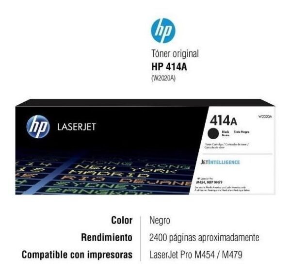 Toner HP 414A Negro W2020A