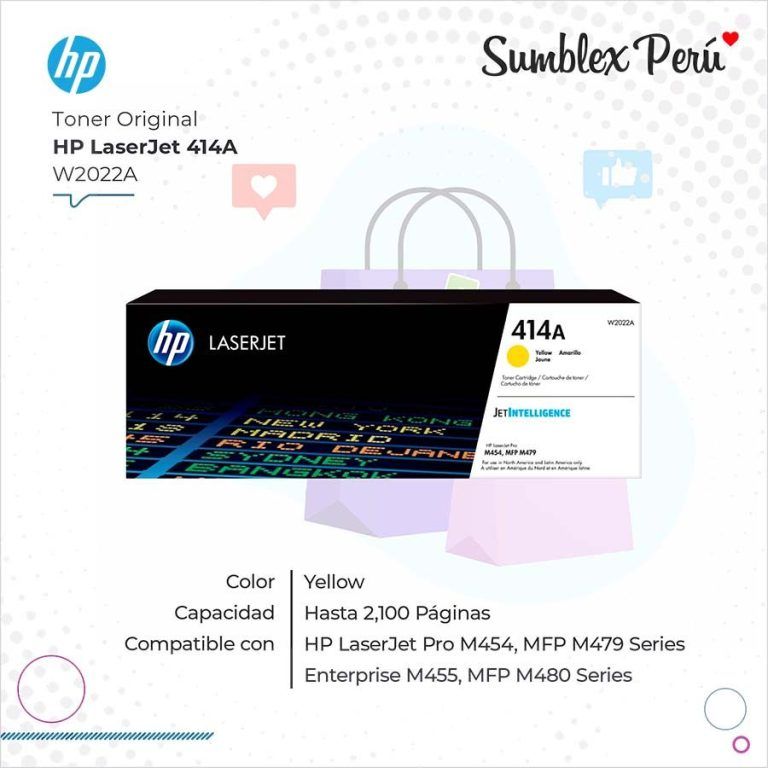 Toner HP 414A Yellow W2022A