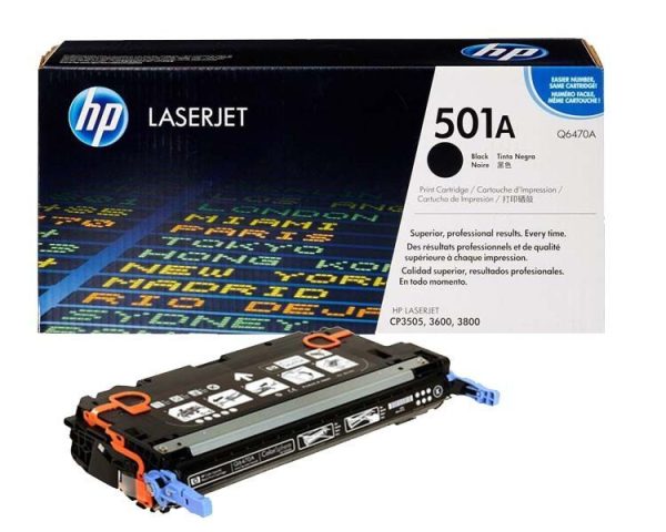 Toner HP 501A Negro Q6470A Para 3600, CP3505
