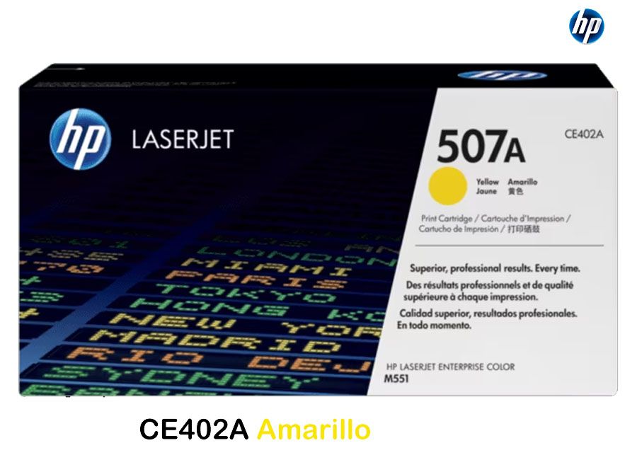 Toner HP 507A Yellow CE402A Para M551, M575