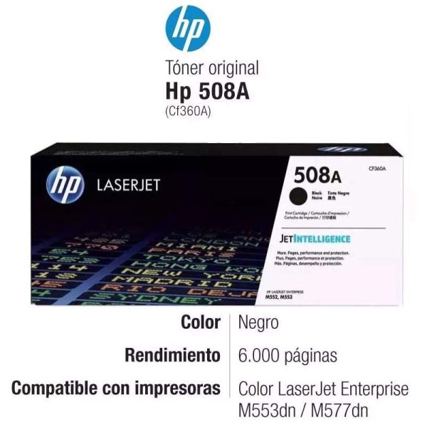 Toner HP 508A Negro CF360A