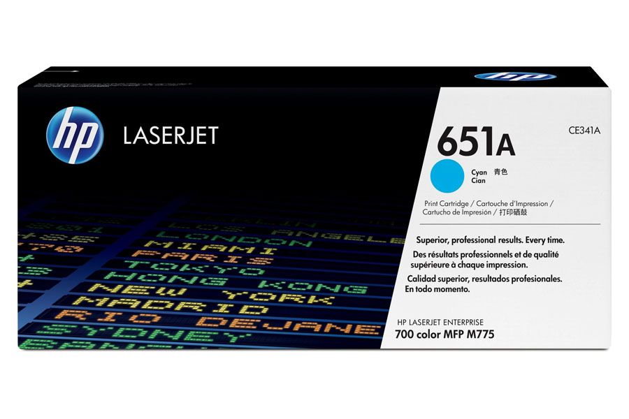 Toner HP 651A Cyan CE341A Toner HP 651A Cyan CE341A