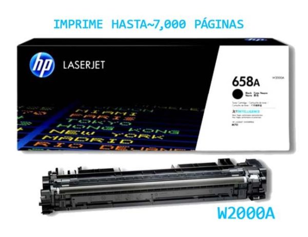 Cartucho de tóner original HP LaserJet 658A, negro