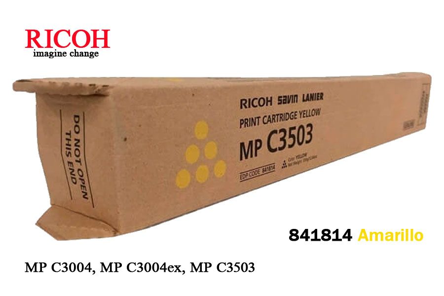 Toner Ricoh 841814 Yellow Toner Ricoh 841814 Yellow Para MP C3504/C3003 - Imagen 1