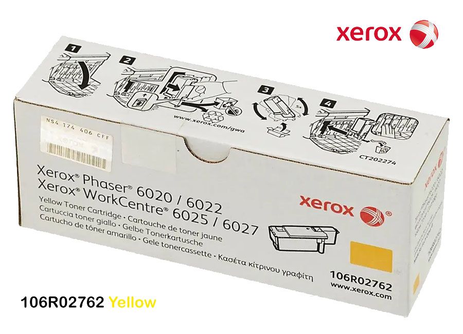 Toner Xerox 106R02762 Yellow Original Toner Xerox 106R02762 Yellow PH 6020/6022 WC 6027 - Imagen 1