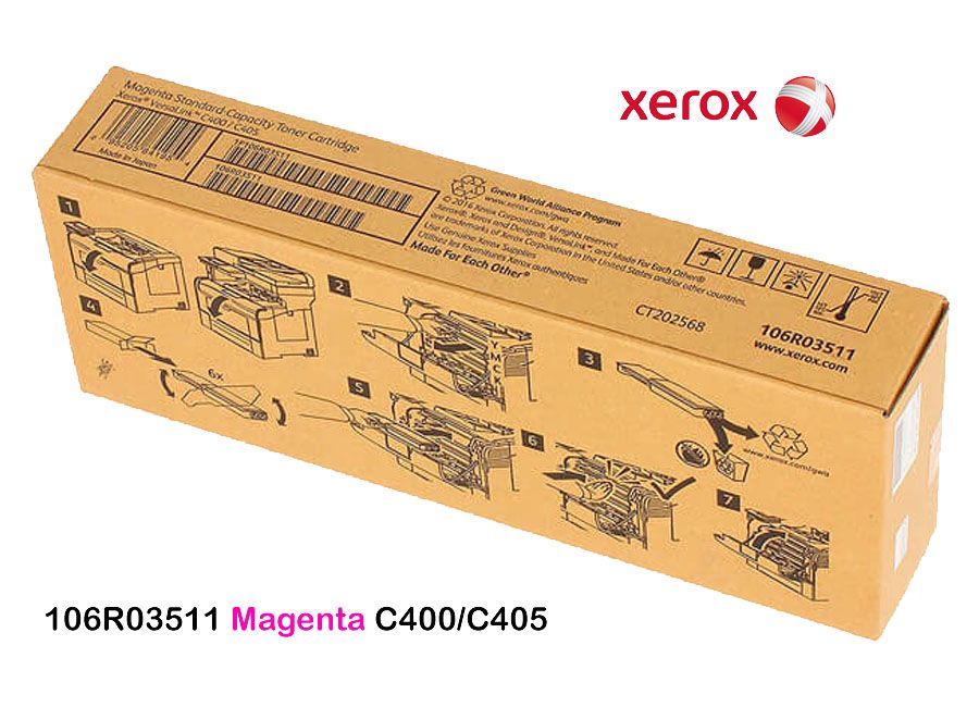Toner Xerox 106R03511 Magenta Original Toner Xerox 106R03511 Magenta C400/C405 - Imagen 1