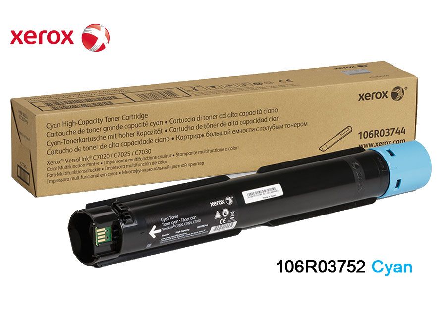 Toner Xerox 106R03752 Cyan original Toner Xerox 106R03752 Cyan C7020, C7025, C7030