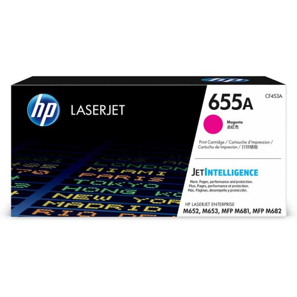 Toner HP 655A Magenta CF453A Para M652, M681