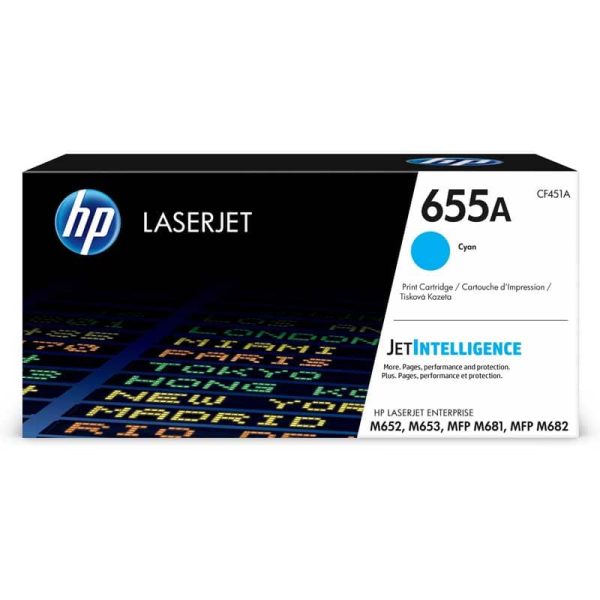 Toner HP 655A Cyan CF451A Para M652, M681 - Imagen 2