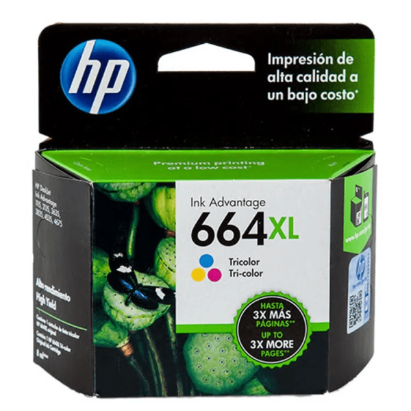 Tinta HP 664XL TriColor F6V30AL Deskjet 1115, 4535, - Imagen 2