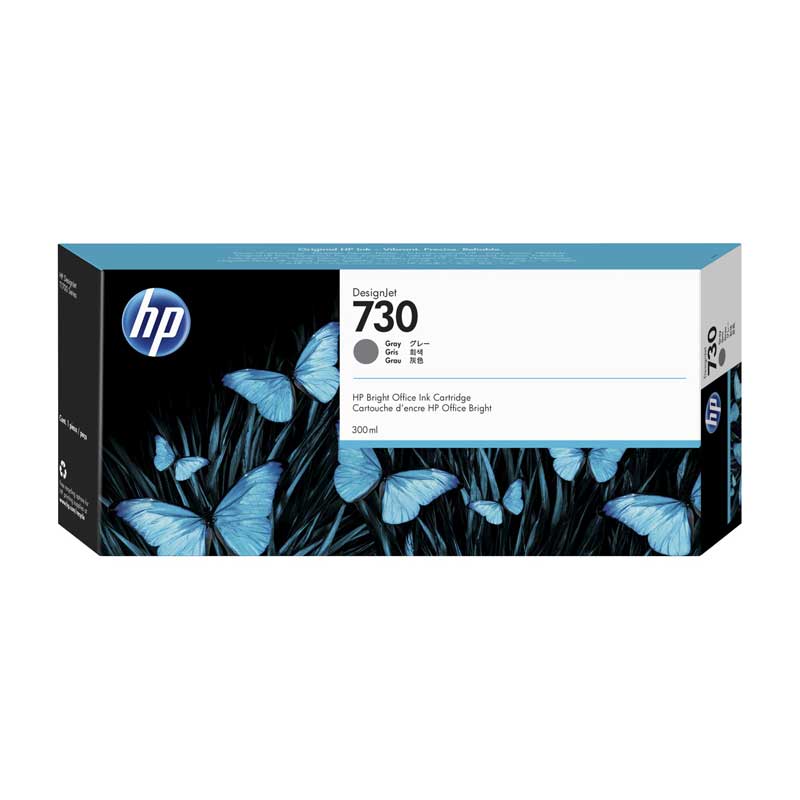 tinta-hp-730-gris-p2v72a.jpg Tinta HP 730 Gray P2V72A Para DesignJet T1600, T2600 300ML - Imagen 1