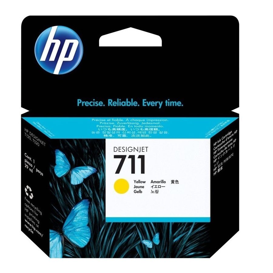 tinta-hp-cz132a-711-yellow-dgj-t120-t520-29-ml.jpg Tinta HP 711 Yellow CZ132A T120/T520 29ML - Imagen 1