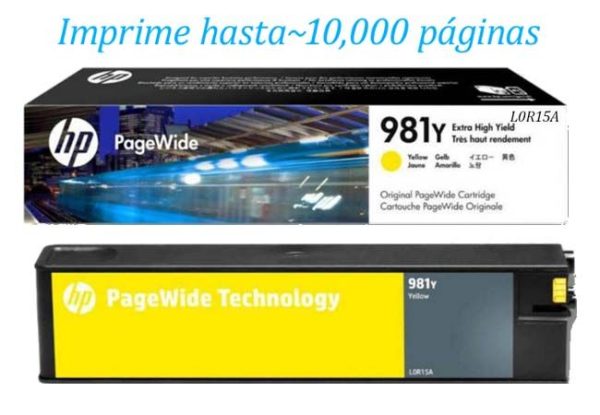 Tinta HP 981Y Yellow L0R15A mfp 586f, 556DN
