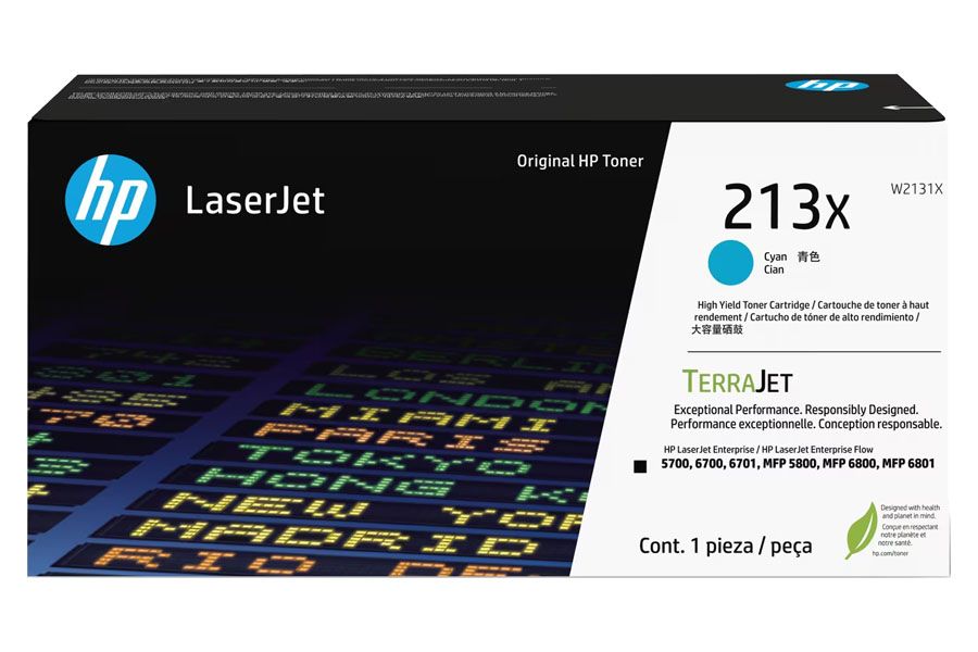 Toner HP 213X Cyan W2131X Toner HP 213X Cyan W2131X