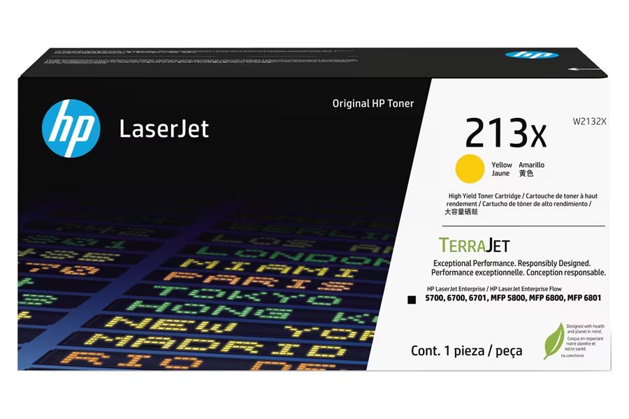 Toner HP 213X Yellow W2132X Toner HP 213X Yellow W2132X