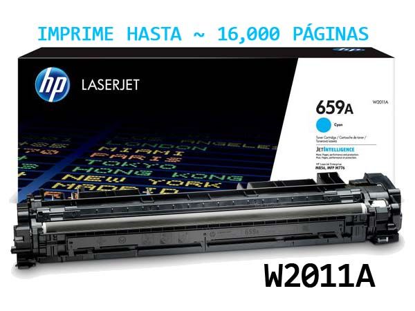 Toner HP 659A Cyan W2011A Toner HP 659A Cyan W2011A Para M856, MFP M751 - Imagen 1