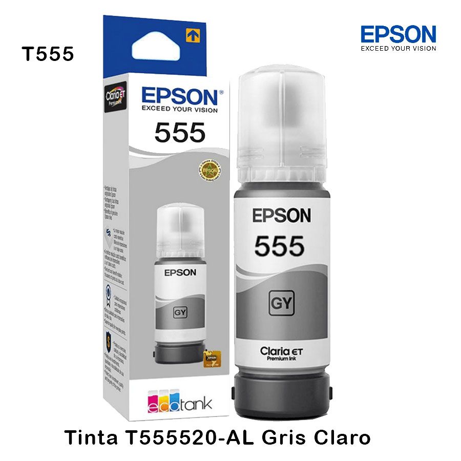 Tinta Epson T555520-AL Light Gray Tinta Epson T555520-AL Light Gray L8160/L8180 - Imagen 1