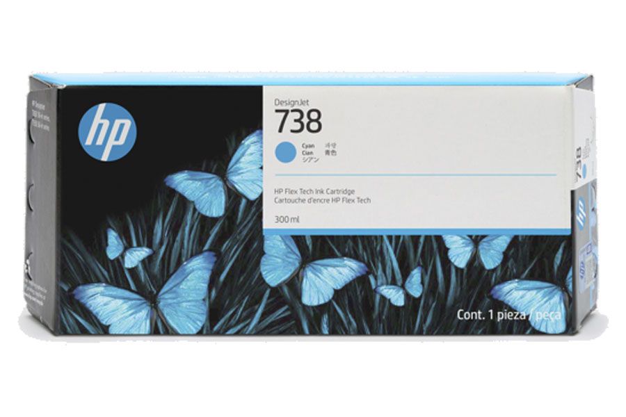 Tinta HP 738 Cyan 676M6A Tinta HP 738 Cyan 676M6A T850/T950 300ML - Imagen 1