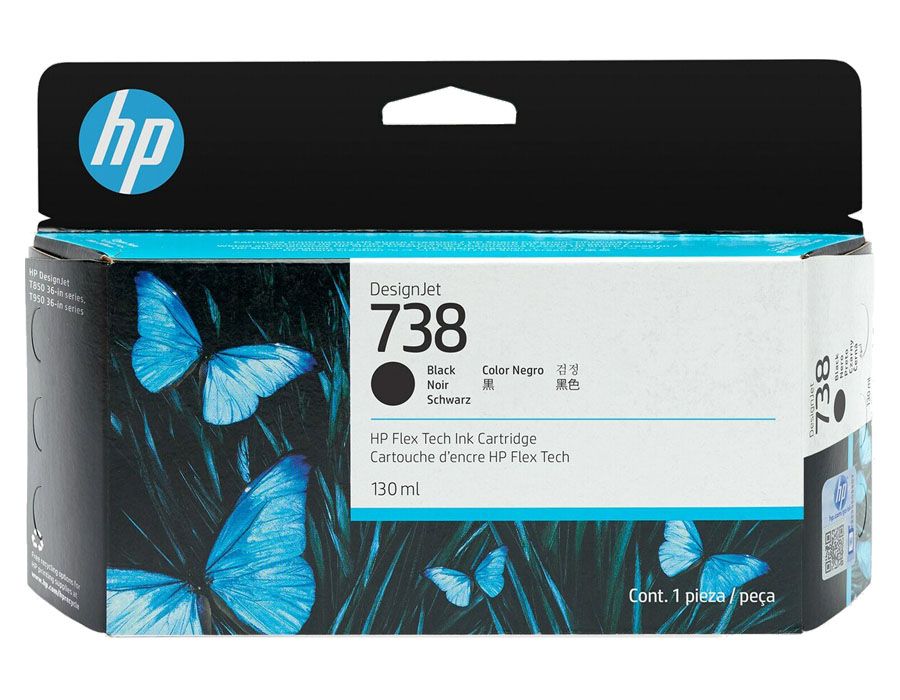 Tinta HP 738 Negro 498N4A Tinta HP 738 Negro 498N4A T950/T850 130ML - Imagen 1