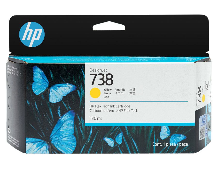 Tinta HP 738 Yellow 498N7A Tinta HP 738 Yellow 498N7A T950/T850 130ML - Imagen 1