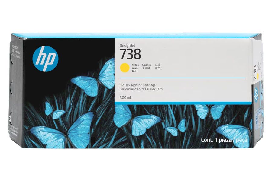 Tinta HP 738 Yellow 676M8A Tinta HP 738 Yellow 676M8A T950/T850 300ML - Imagen 1